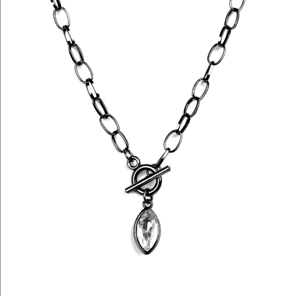 paparazzi Jewelry - Club Sparkle - Black Gunmetal Necklace